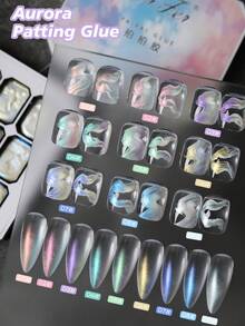 AiFer 9 Colors Satin Light Painting Solid Gel Nail Art Pigment - No Wipe, 3D Textured Oil Painting Designs For Manicure DIY & Salon Use For Spring - Multicolor - View 3