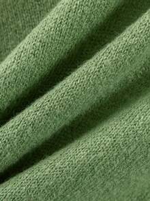 GIGOGOU Women's Lightweight Knit Sweater Casual V-Neck Long Sleeve Pullover Autumn/Winter Style Fall - Green - View 11