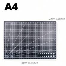 A3 A4 A5 尺寸單面印刷桌面多功能黑色切割墊，手工切割墊 DIY 工具墊 - 黑色A4 - 查看 2