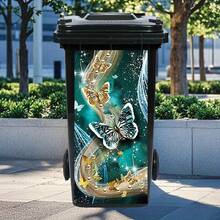 3D 水下世界貝殼麋鹿垃圾桶貼紙 防水 PVC 戶外垃圾桶海報撕拉貼 尺寸 4 - 1Pcs - 查看 5