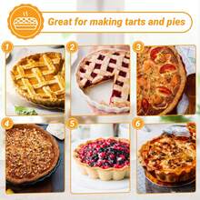 Baking Tart Mold, Detachable Bottom Non-Stick Carbon Steel Tart Pan, Oven Baking Savory Pie/Pie Dish (Multiple Sizes Available) - Multicolor - View 8
