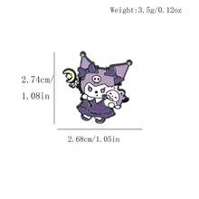 1 pieza Broche de insignia de metal de gato dulce y suave con diseño de dibujos animados, accesorio de bolso de aleación - Multicolor - Ver 13