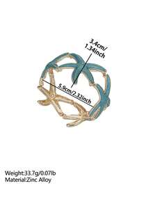 Cring Coco 1pc Woman Bracelet Spring Summer Fashion Boho Nautical Enamel Starfish Bangle Daily Party Beach Vacation Music Festival Jewelry Accessories Gift - Starfish - View 4