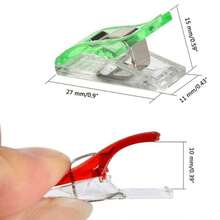 100/50/5pcs Hot-Selling White & Red Plastic Binding Sewing Clips Axe-Shaped Long Tail Strong Patchwork Positioning Clips Office And School Supplies Binding Tools Paper Clips And Sets - A - View 9