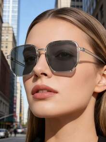 1 Pair/4 Pairs Men's & Women's Square Fashion Casual Glasses, Versatile And Stylish, Sharp And Sophisticated, Enhances Facial Contour And Dimensionality, Suitable For Daily Life, Beach, Driving, Camping, Fishing, Party And Outdoor Travel, All Seasons - Multicolor - View 7
