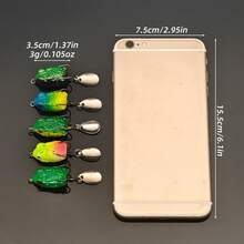 5pcs Frog Fishing Lure With Lure Box, Soft Fishing Bait For Freshwater Saltwater Fishing - Multicolor - View 6