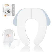 Foldable Toddler Toilet Seat, Portable Potty Training Seat For Travel And Home, Non-Slip, Fits Most Toilets, Easy To Clean, Includes Travel Storage Bag (Grey) - Multicolor - View 7