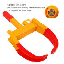 Heavy-Duty Anti-Theft Wheel Lock With 3 Keys, Adjustable Universal Lock For Car, Truck, Trailer, RV, Lorry - A - View 5