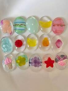 1pc Cute Hard Candy Juice Gummy Bear Candy Banana Grape Fruit Ice Cream 3D Nail Art Decoration Silicone Mold - Clear - View 7