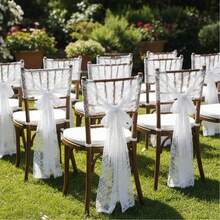 5pcs White Lace Table Runner, 14 X 120 Inch Country Vintage Floral Embroidered Tablecloth, Suitable For Wedding, Bride, Thanksgiving, Christmas, Baby Shower Party, Bohemian Style Lace Tablecloth Home Decor - 5pcs White Lace Trim - View 2