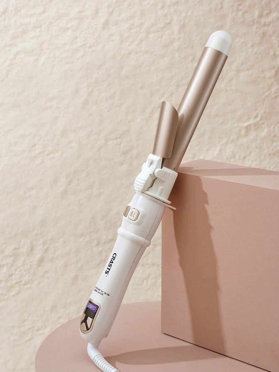 CRASTS 32mm Automatic Curling Iron, 2-In-1 Curling And Straightening Hair Styler, Fast Heating, Adjustable Temperature, Large Wave Styling Curling Clip - White - View 1