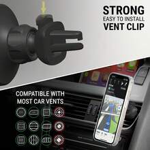 1pc Magnetic Multi-Style Phone Holder, Practical Multi-Base Center Console Mount, Air Vent Bracket - B - View 3