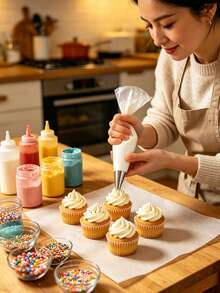 12Pcs Extra Large Stainless Steel Piping Tips Set, Seamless Icing Nozzles For Cupcakes And Cookies With Multiple Shapes To Pipe Buttercream And Baby Puree For Home Baking, Minimalist Metal Practical Gift For Cake Decorating Enthusiasts - View 3