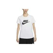Nike Sportswear Essentials Logo Print Crew Neck Breathable Short-Sleeve T-Shirt, Women's, White - White - View 3