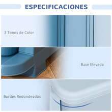 HOMCOM Armazenamento de brinquedos - Azul - Ver 4