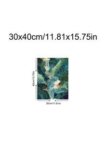 1件日式瀑布葛飾北齋油畫印刷品，浮世繪藍綠色日式家居裝飾，理想禮物，適用於臥室、客廳、廚房，牆面藝術、牆面裝飾、家居裝飾、房間裝飾、畫布牆面藝術、海報，含框牆面藝術，可選框 - 1PCS - 查看 13