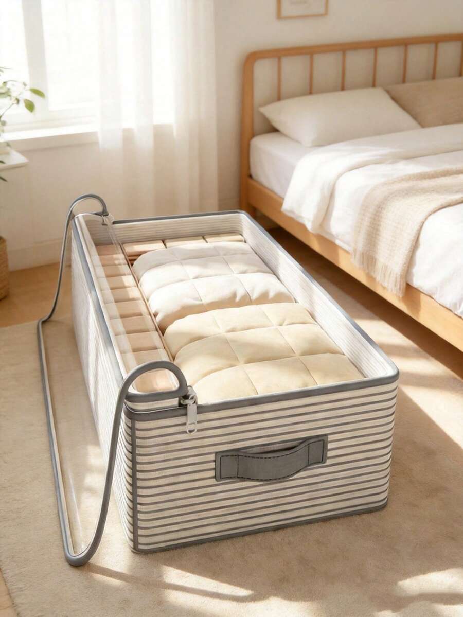 1pc Extra Large Storage Organizer Bag - Made Of Durable Non-Woven Fabric, With Transparent Window, Multi-Layer Clothing Storage Box, Suitable For Wardrobe, Under Bed, Travel, Space-Saving Vertical Storage, Storage Box, Bedroom Storage, Wardrobe For Bedroom, Storage Baskets, Storage Organizer, Kitchen Storage, Bedroom Storage, Food Storage Containers, Room Essentials, Storage Container, Wardrobe Organizer, Clothing Organizer, Wardrobe Organizer, Storage Container, Clothes Hanger, Storage Organizer, Laundry Basket, Wardrobe Storage Space, Clothing Storage,Bedroom Room Decor,Back To School - Multicolor - View 1