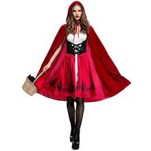 Pinse Clothing - Disfraz de Caperucita Roja para Halloween, Estilo Europeo y Americano, para Adultos, Ideal para Fiestas de Cosplay, Éxito de - Rojo - Ver 2