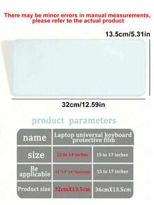 Laptop Keyboard Cover, 12-14 Inch Silicone Keyboard Protector, Cartoon Dust-Proof Keyboard Skin, Transparent Keyboard Film, Universal Fit - Universal Version - View 4