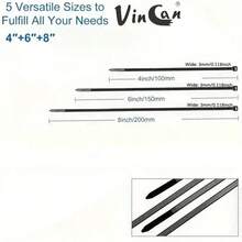 VINCAN 100pcs/Set Self-Locking Nylon Cable Ties, Plastic Cable Ties, Acid-Resistant, Corrosion-Resistant, Insulated - Multicolor - View 11