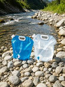5L/10L 戶外露營水袋/可折疊水桶－大容量、便攜可折疊水儲存容器，附閥門與透明設計；非常適合戶外露營、野餐與烤肉活動 - 多色 - 查看 8