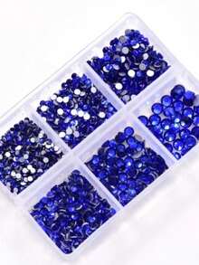 Nueva caja de cristales de diamantes de colores con base plana de varios tamaños para decoración 3D de arte de uñas, strass - Rosa Pálido - Ver 3