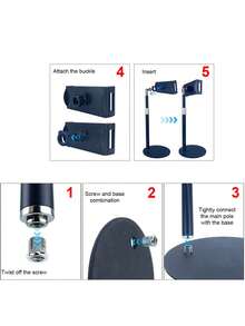 Height Adjustable Metal Phone Holder/Tablet Stand, Suitable For Desktop, Portable Display Stand, 360 Degree Rotating Adjustable Tablet Stand, Weighted Metal Base - View 6