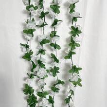 3pcs Extra Long Artificial Rose Vine - Realistic Plastic Leaves And Roses, Hanging Decor For Weddings, Anniversaries, Home Fireplace And Dining Table Centerpieces, Maintenance-Free, Holiday Tabletop Decoration - White - View 8