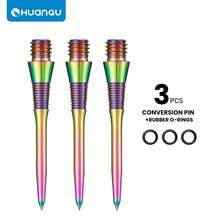 HUANQU 3入組 TC4鈦合金飛鏢尖頭，35mm通用尺寸，4色黑/銀/金/彩色，耐磨防變形高精度飛鏢替換零件，適用居家訓練、俱樂部比賽，完美節日禮物 - 彩色 - 查看 14