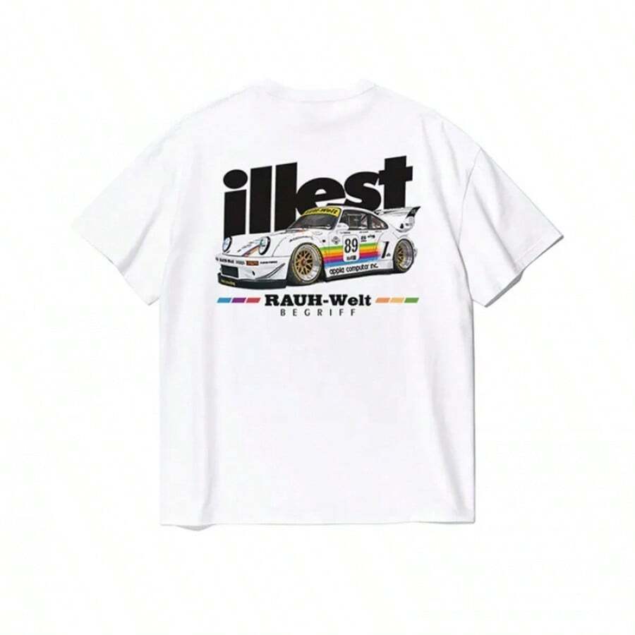 Camisetas de manga corta originales de coche modificado SMSG RWB 2026 para niños, camisetas de algodón para hombres y mujeres, camiseta de verano - Blanco - Ver 1