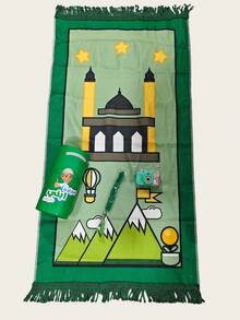 1 Set Sajadah Timur Tengah 3 Buah dengan Kantung, Cocok untuk Sholat Harian dan Hadiah Perayaan - Multiwarna 1 - View 13