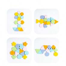 1 Set de Bloques Giratorios de Emparejamiento de Formas para Niños, Juguete Educativo de Madera para Cognición Geométrica y Clasificación de Colores de Educación Temprana para Bebés - Multicolor - Ver 7