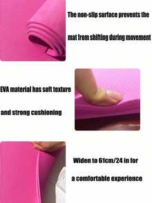 1pc Extra Thick Non-Slip Yoga Mat - Shock-Absorbing Workout Mat With Carrying Strap, Suitable For Yoga, Fitness And Dance - For Yoga Enthusiasts And Fitness Enthusiasts - Suitable For Outdoor, Home And Studio Workouts - Multicolor - View 4