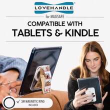 LoveHandle PRO - Magnetic Grip Compatible With MagSafe - Phone Strap, Holder, Handle And Stand For Smartphone And Tablet, Firework Confetti, Fits All Devices - Red and Black - View 7
