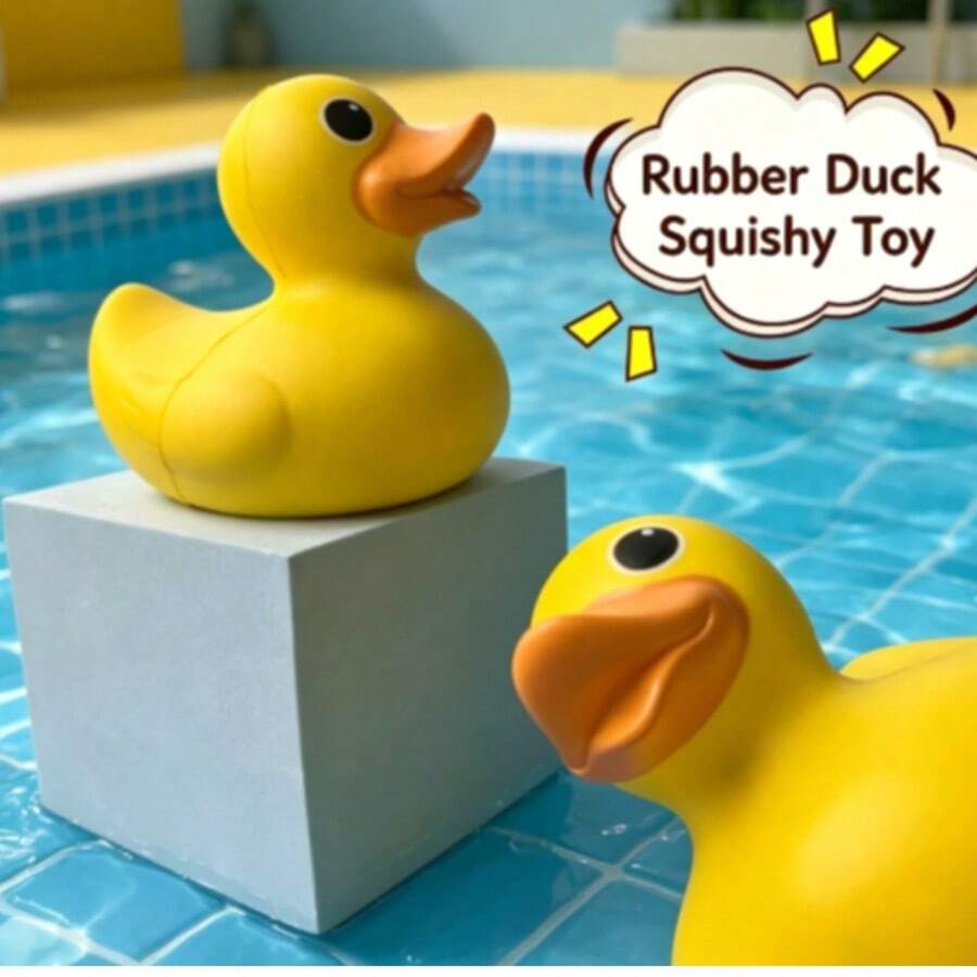 Smusher Squishy Large Yellow Duck Slow Rebound Squishy Toy Stress Relief Squeeze Cartoon Duck Desktop Decor Fidget Toy