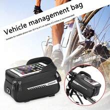 Waterproof Bicycle Front Frame Bag With Touchscreen Sun Visor, Bicycle Storage And Phone Holder Suitable For Mountain Bikes - Multicolor - View 5