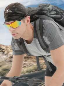 1pc Men's Cycling Ice Silk Sun Protection Cycling Cap With Sweat-Absorbing Inner Lining - Multicolor - View 7