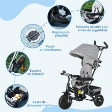 HOMCOM Carrinhos de bebê - Cinza - Ver 5