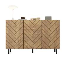 Aparador 120 cm Natural de Particle Board con almacenamiento - Natural - Ver 8