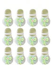 6 Pairs 0-1 Year Old Newborn Baby Socks, Summer Breathable Thin High Elastic Non-Binding Girls Home Pre-Walking Socks - Multicolor - View 17