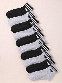 20 Pairs Unisex Kids Athletic Ankle Socks, Striped Pattern Minimalist Casual Style For Boys & Girls, Ideal For Daily School & Everyday Wear - Multicolor - View 7