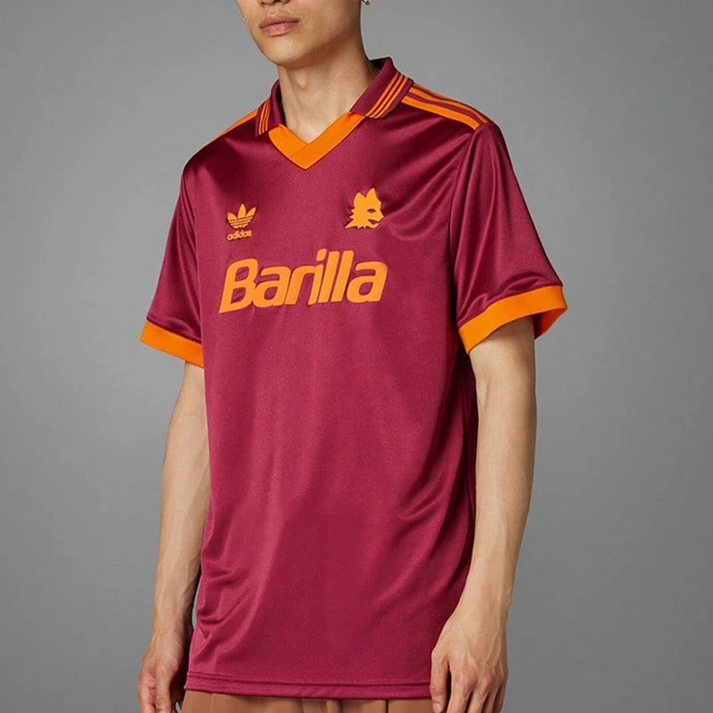 Adidas Trefoil Roma 1993 Home Fan Version Men's Short Sleeve Jersey - Red - View 1