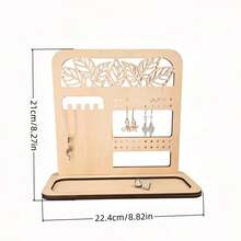 2D Flat Wooden Earring Storage Rack, Column Board Display Stand, Jewelry Rack Suitable For Selling Necklaces And Earrings, Arch Design, No Electricity Required - Multicolor 1 - View 16