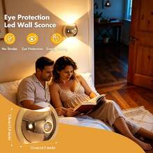 Creative LED Motion Sensor Wall Light, USB Rechargeable Wireless Battery Powered LED Night Light, Suitable For Corridor/Bedroom/Bathroom, Bedside Table, Desk, Wardrobe, Home Decor, Living Room - 多色 - 查看 2