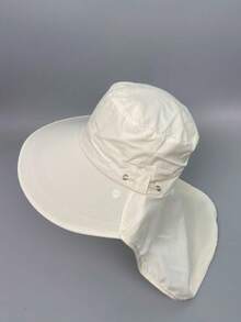 1pc Men's Summer Sun Protection Hat, Outdoor Fishing Bucket Hat With Neck Flap - 9071 - View 9