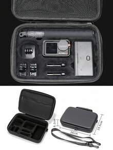 MIAOTU Camera Storage Bag For Osmo Action 6, EVA Hard Shell Storage Box With Shoulder Strap, Precise Compartment Action Camera Accessories Carrying Bag, Suitable For Travel, Outdoor Shooting And Vlog - View 1
