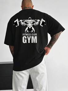 ZYNTH BALENO Áo thun nam tay ngắn cổ tròn in họa tiết thời trang, thích hợp cho phòng tập gym và các hoạt động thể thao ngoài trời. - màu đen - Xem 3