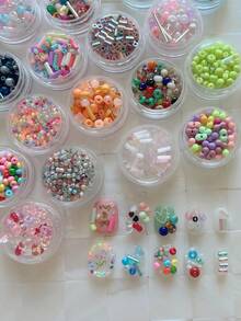1 Bottle Mini Nail Art Seed Beads With Holes, Colorful Micro Beads, Simple Versatile All-Match Accessories Nail Charms - 彩色 - 查看 5