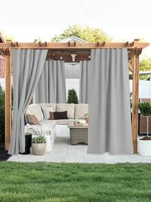 1pc Waterproof Garden Curtain, Suitable For Patio, Balcony, Yard, Perfectly Blocks Rain And Sunlight, Durable And Elegant, Multiple Colors And Sizes Available. - Multicolor 7 - View 6