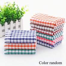 10/20pcs Of Double-Sided Dishwashing Cloths, Ideal For Kitchen Cleaning, Featuring A Non-Shedding Plaid Design, Effective As A Stain Remover Scouring Pad, Assorted Styles Available. - 10 Mixed Colors - View 10